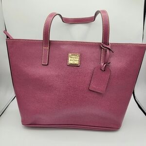 New Dooney & Bourke Saffiano Leather Tote Cranberry